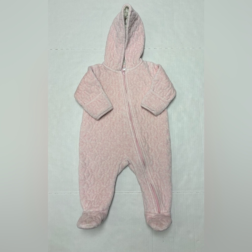 Nordstrom baby quilted bunting with fold over cuffs, size 6m